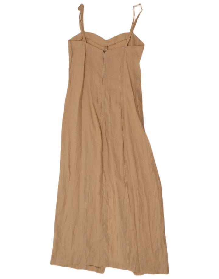 Abito sottoveste da donna Planet UK 12 Lino beige medio