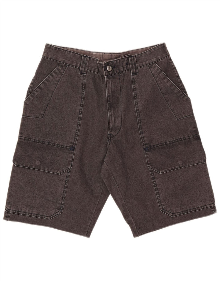 Pantaloncini cargo in denim da uomo Murphy & Nye W32 grande cotone grigio