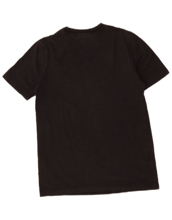 T-shirt grafica da donna Adidas Top UK 10 piccola in cotone nero