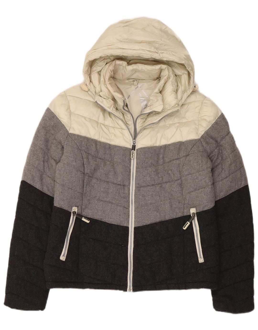 Giacca imbottita con cappuccio da donna Superdry UK 18 XL multicolore