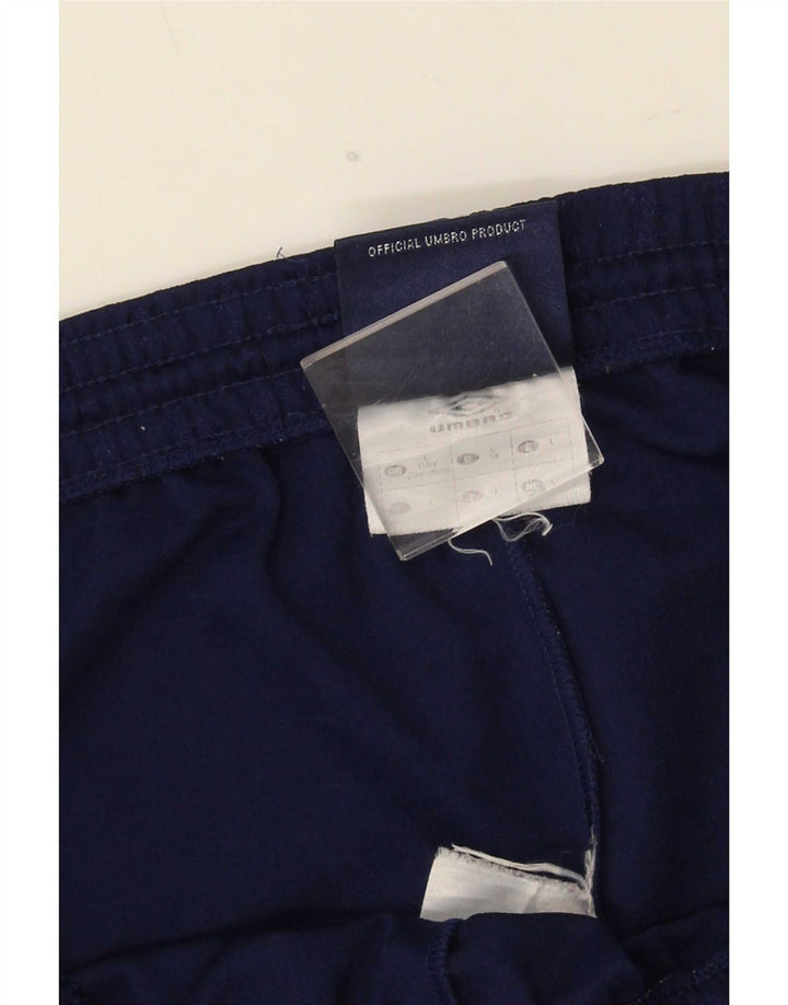 Pantaloncini sportivi da uomo Umbro grandi gessati blu navy