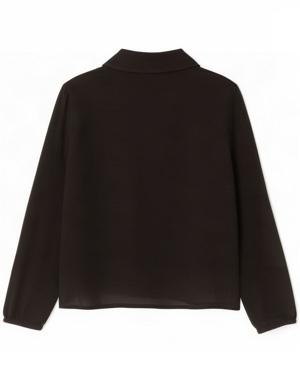 Cos Camicetta a maniche lunghe da donna Top EU 36 Small Black Cotton