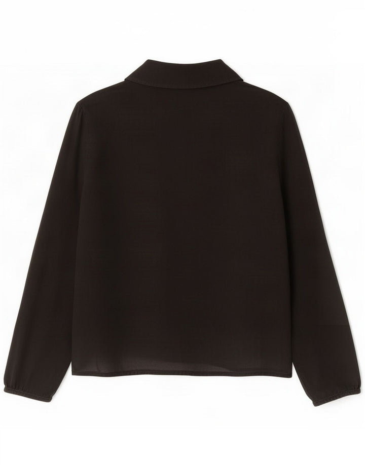 Cos Camicetta a maniche lunghe da donna Top EU 36 Small Black Cotton