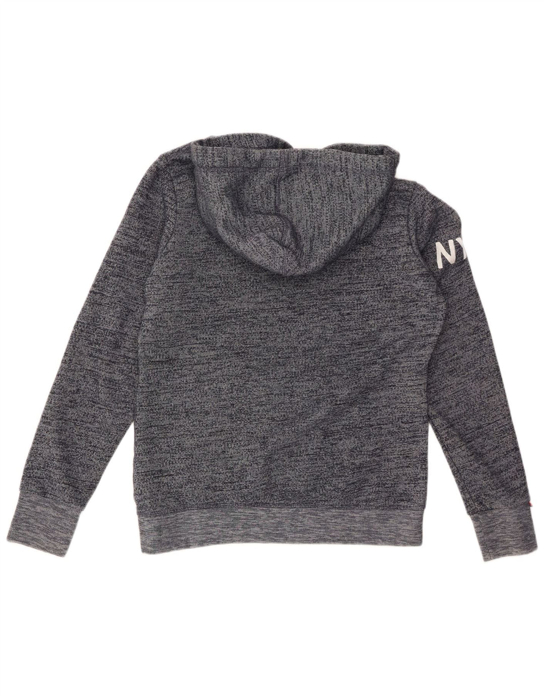 Felpa con cappuccio grafica Bronx da donna SUPERDRY UK 16 grande grigio chiazzato