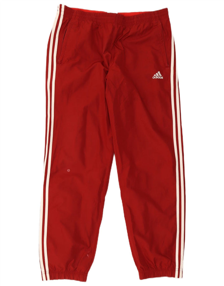 Pantaloni da tuta da uomo Adidas Joggers poliestere rosso medio