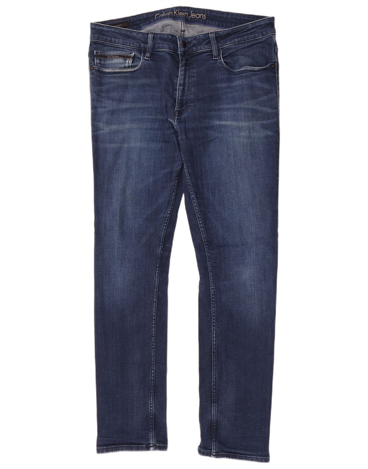 Jeans slim da uomo Calvin Klein W36 L32 Blu