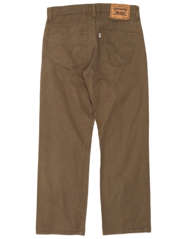 Levi's Uomo 752 Pantaloni casual dritti W30 L28 Cotone kaki