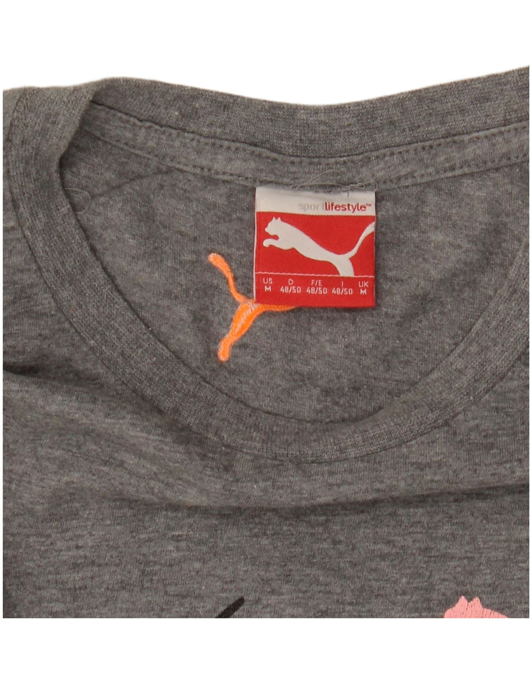 T-shirt grafica da uomo Puma Top grigio medio