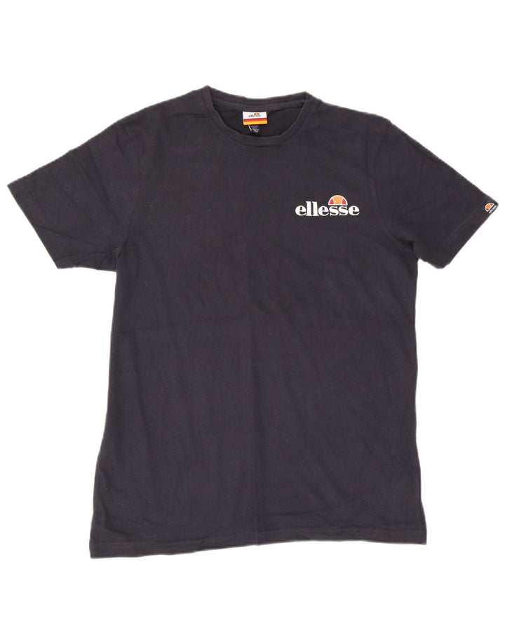 T-shirt grafica da uomo Ellesse Top grande in cotone blu navy