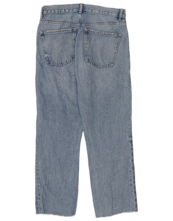 Jeans dritti corti da donna Zara EU 38 piccoli W28 L25 blu