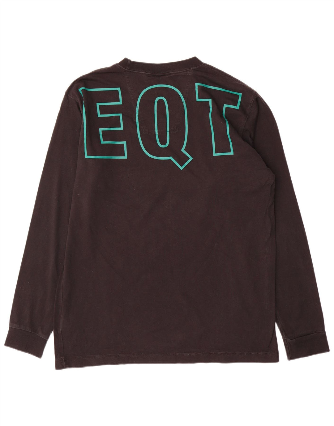 ADIDAS Top grafico da uomo a maniche lunghe grande in cotone color block nero