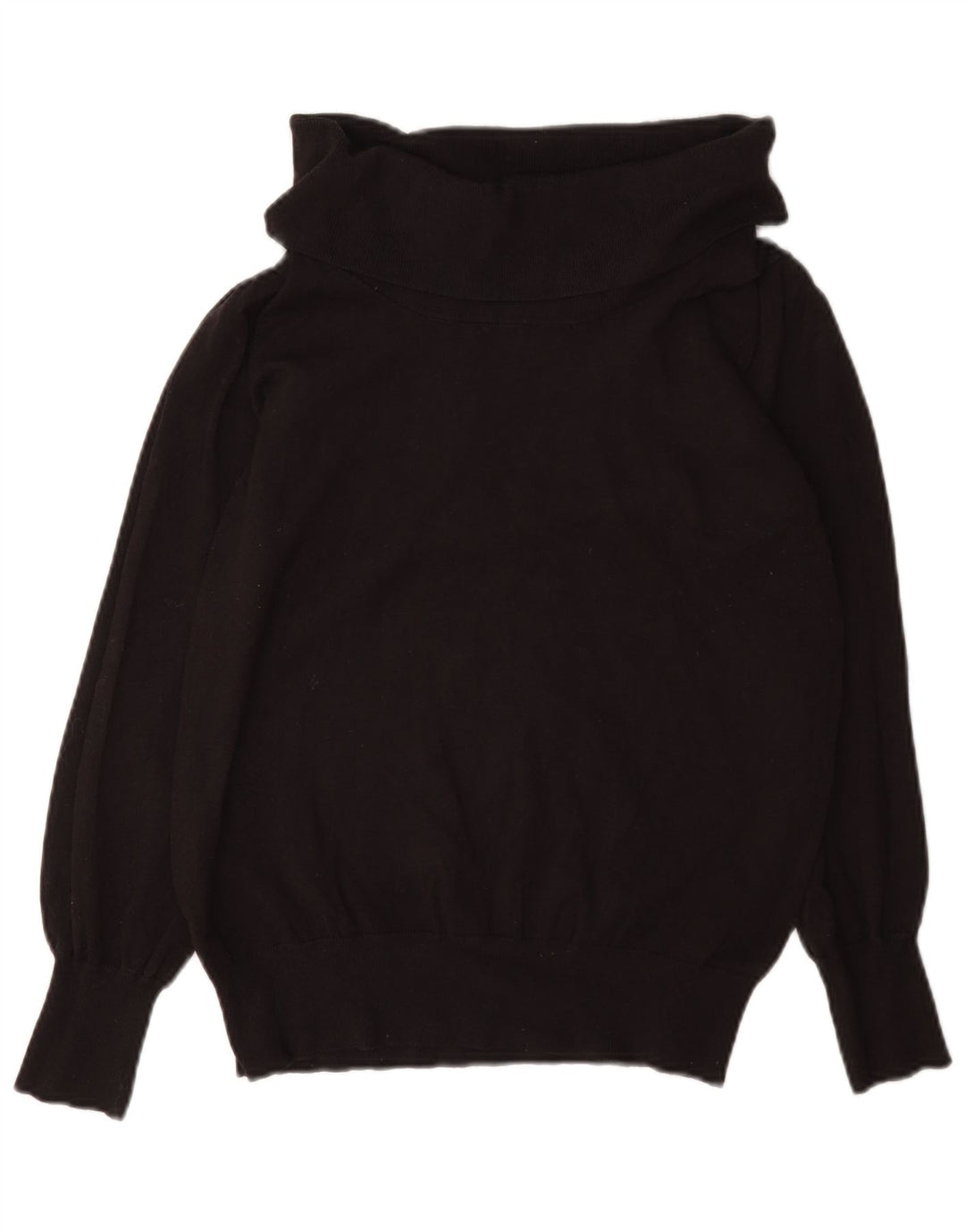 Maglione maglione a collo alto da donna Marks & Spencer UK 16 grande viscosa marrone