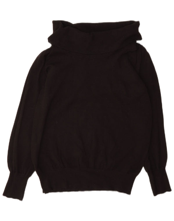 Maglione maglione a collo alto da donna Marks & Spencer UK 16 grande viscosa marrone