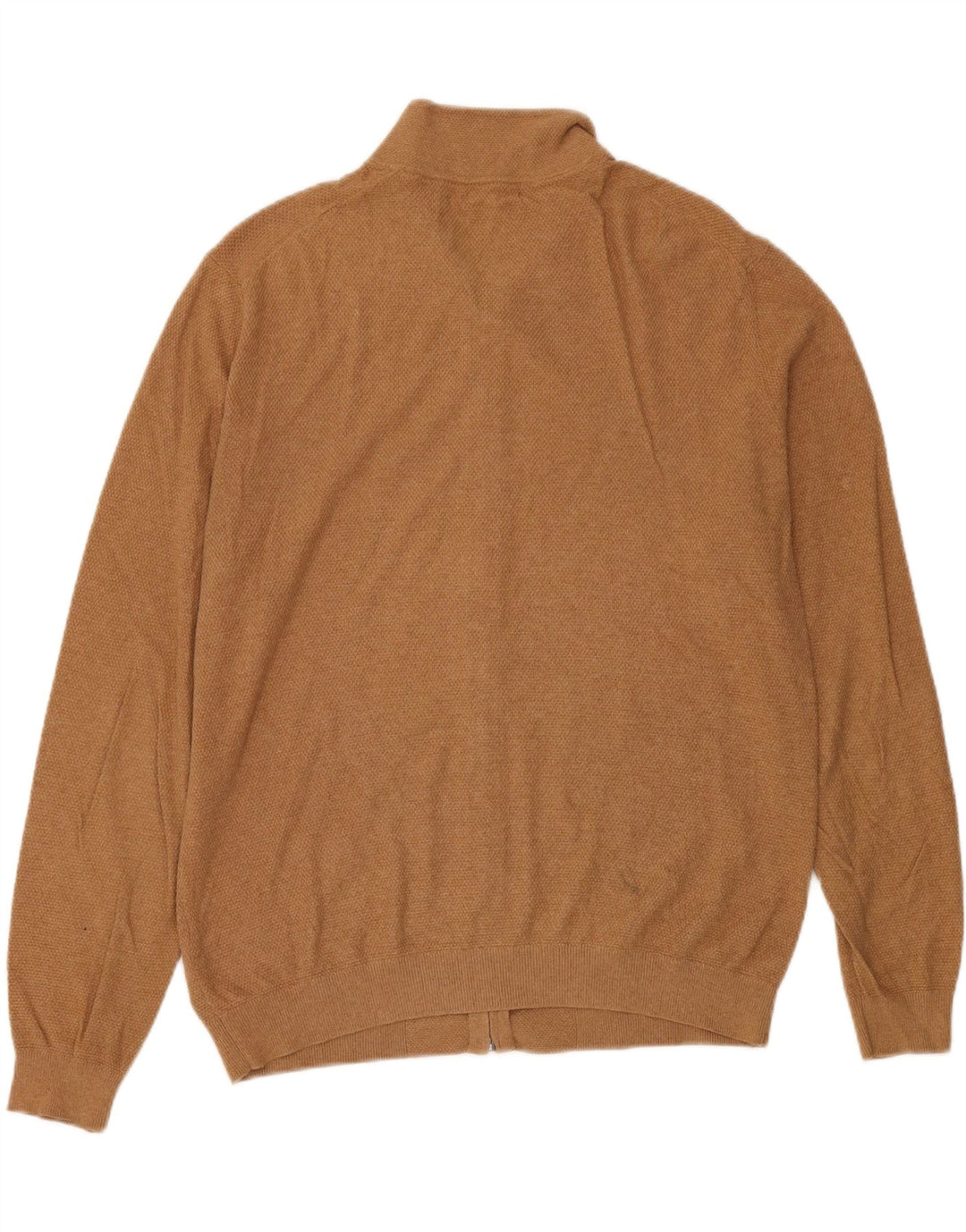 MASSIMO DUTTI Maglione cardigan da uomo grande in cotone marrone