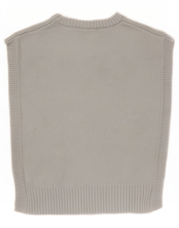Zara Womens Crop Vest Tank Top UK 10 Small Blue