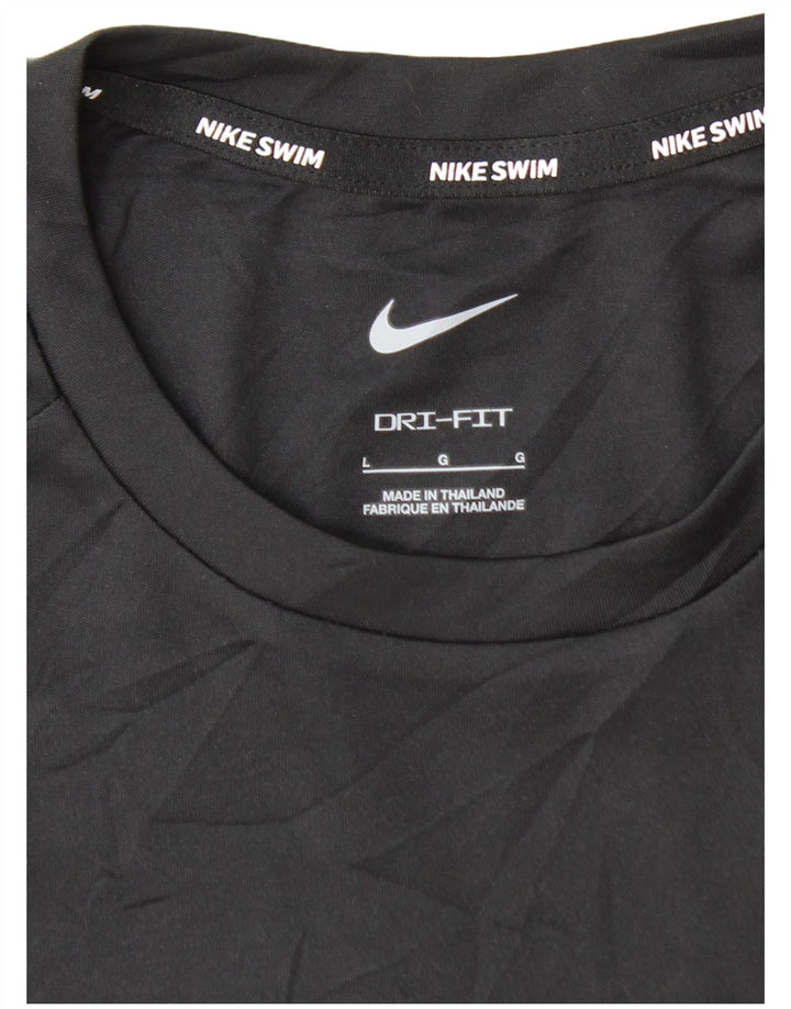 NIKE Top Dri Fit da uomo a maniche lunghe, grande, nero