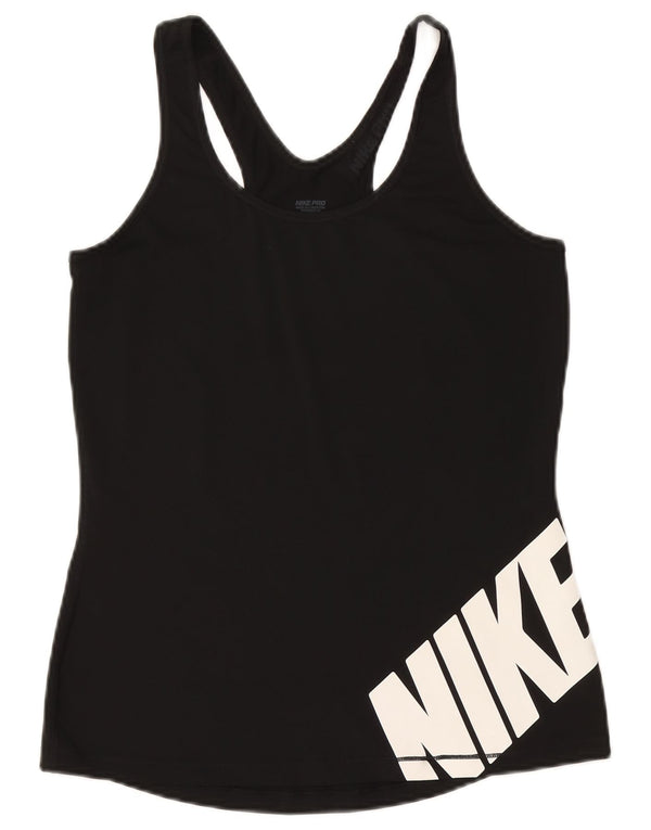 Canotta grafica Nike Dri Fit da donna UK 14 grande nera