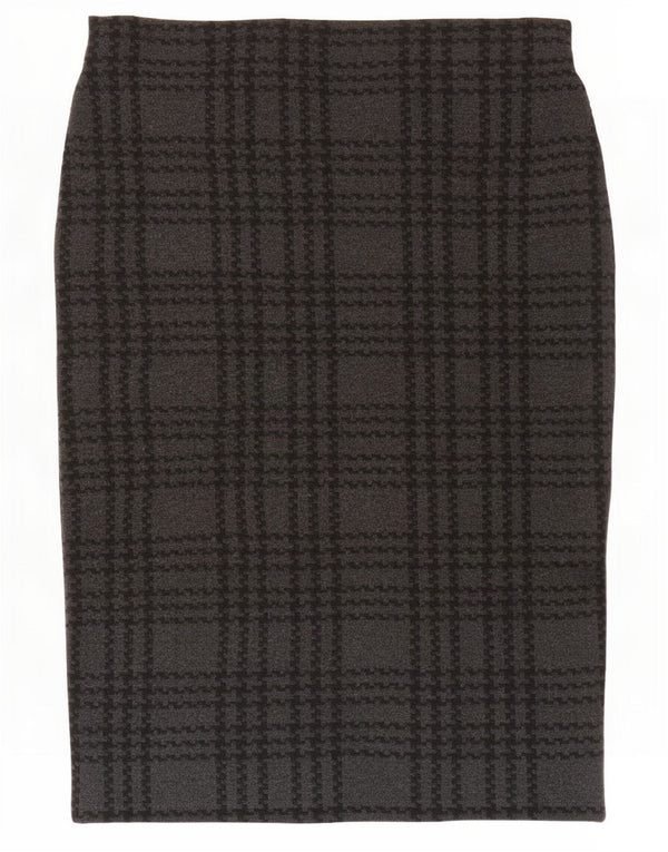 Marks & Spencer Womens Pencil Skirt UK 16 Large W34 Grey Houndstooth