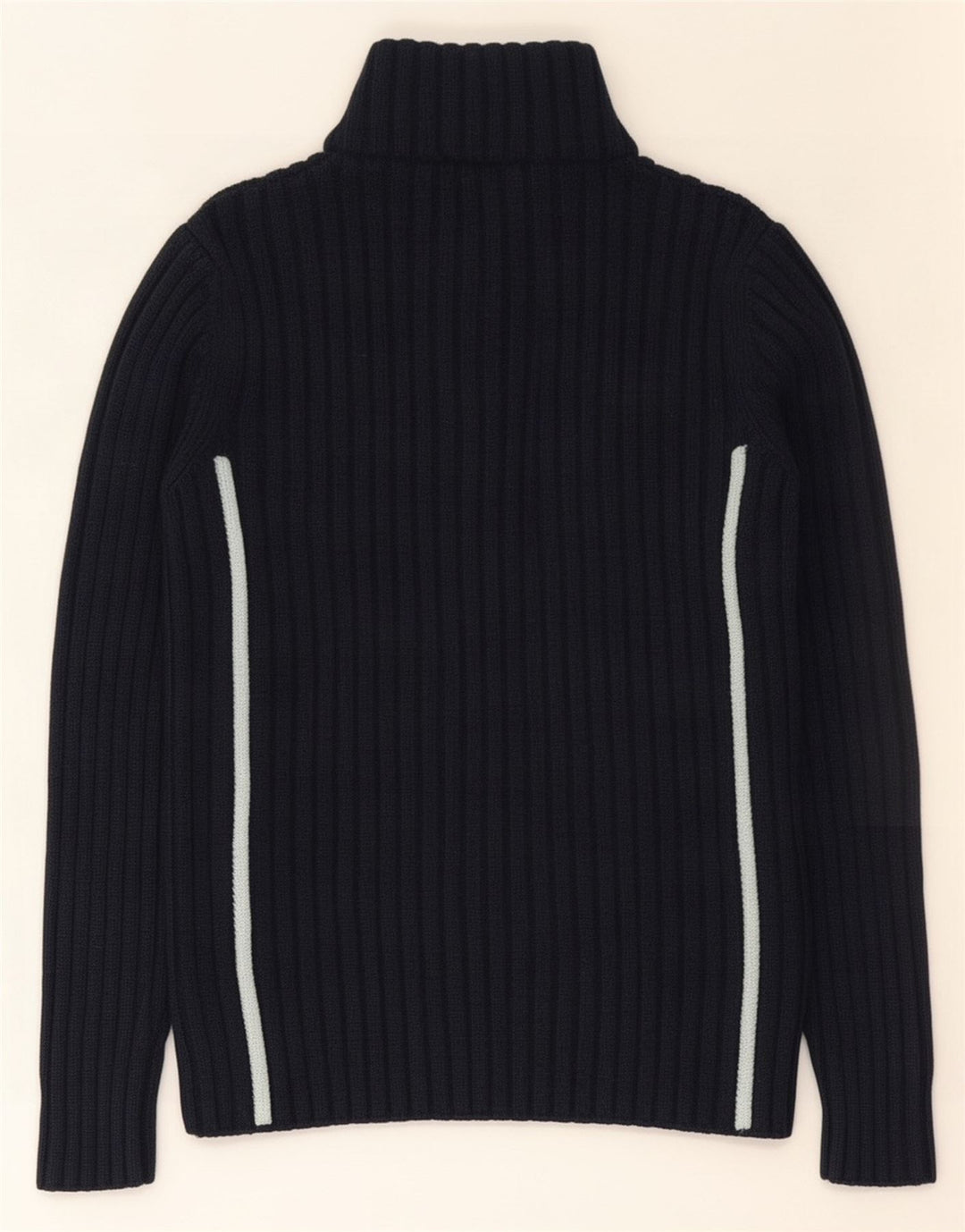Maglione Trussardi Uomo con zip e collo medio in lana blu navy