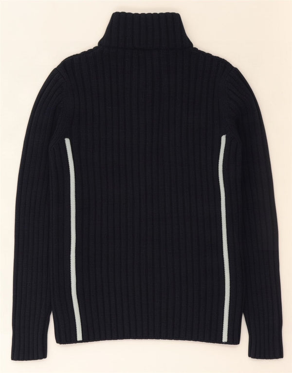Maglione Trussardi Uomo con zip e collo medio in lana blu navy