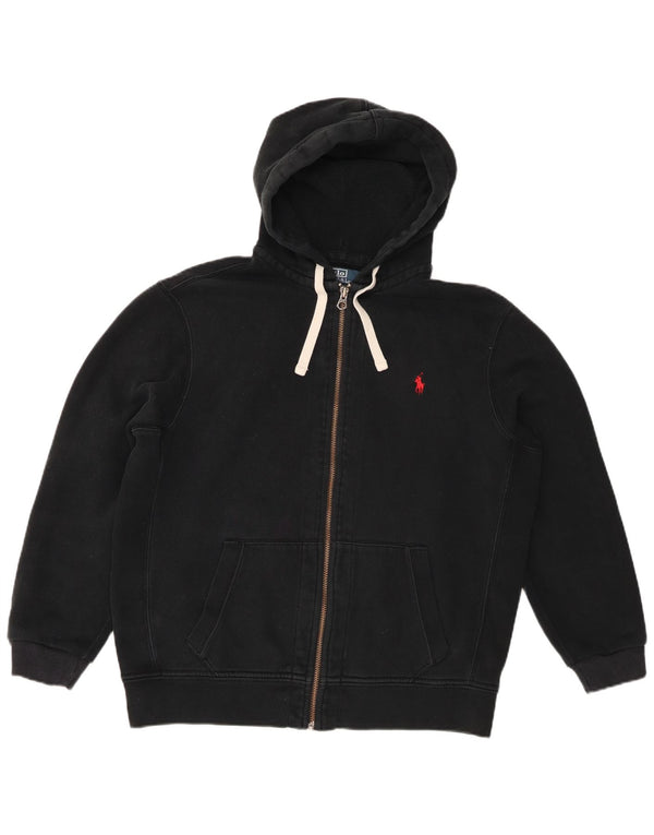Polo Ralph Lauren Maglione con cappuccio e zip da uomo XL in cotone nero