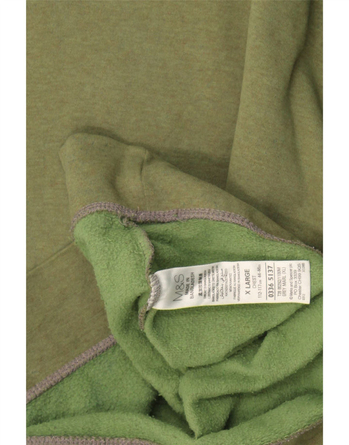 Felpa da uomo Marks & Spencer maglione XL cotone kaki