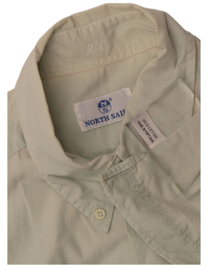 Camicia a maniche corte da uomo NORTH SAILS XL in cotone grigio