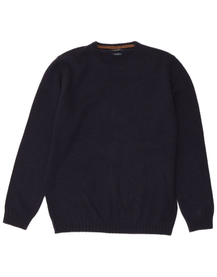Maglione maglione girocollo da uomo Massimo Dutti XL blu navy