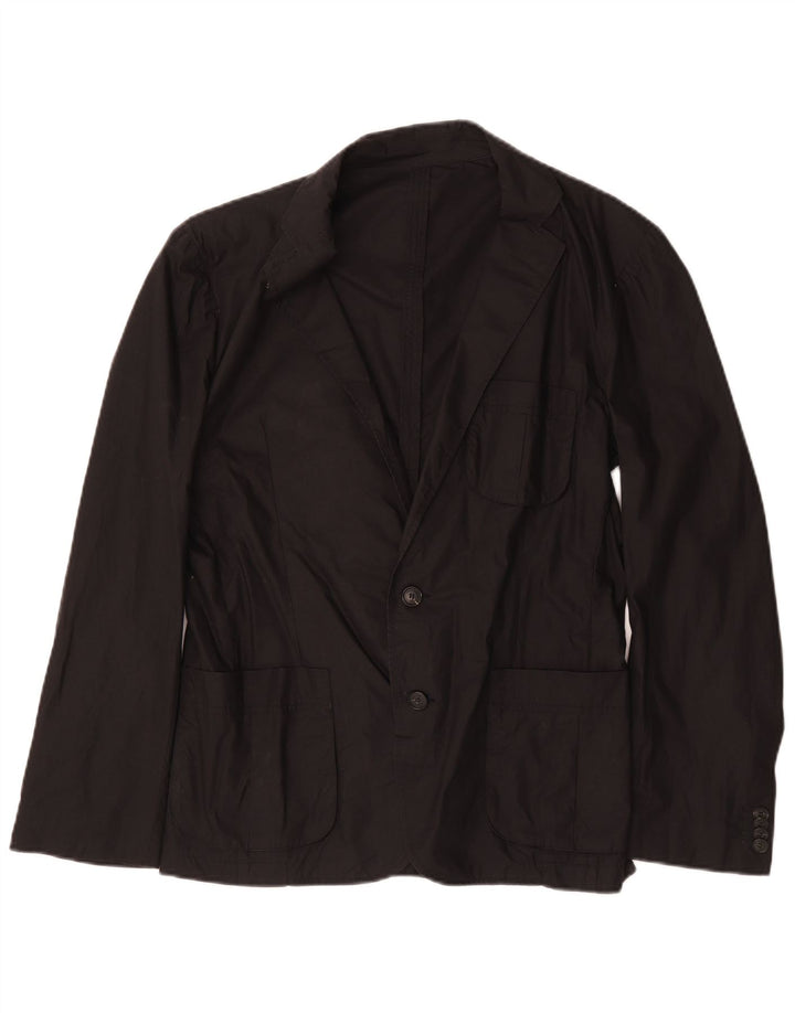 Giacca blazer a 2 bottoni da uomo Calvin Klein UK 36 piccola nera