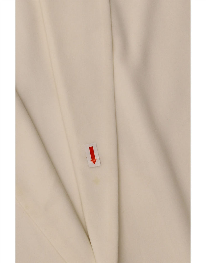 MARKS & SPENCER Giacca blazer aperta da donna con maniche a 3/4 UK 12 Medio Bianco