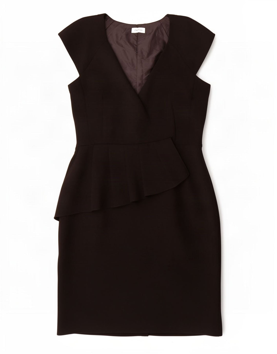 Abito tubino da donna Calvin Klein UK 12 poliestere nero medio