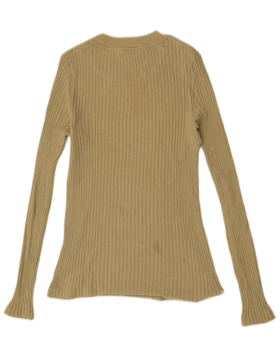 Massimo Dutti Top da donna a maniche lunghe UK 8 Small Khaki