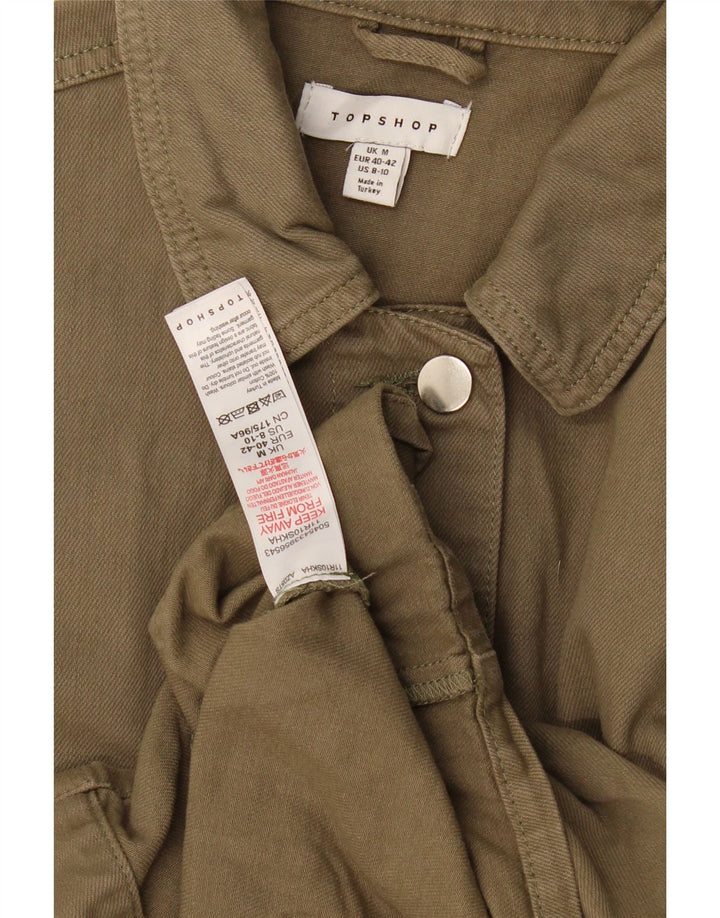 Topshop Bomber oversize da donna UK 14 cotone kaki medio