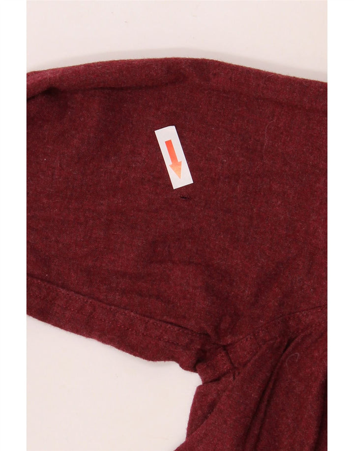 Camicia oversize da donna EDDIE BAUER UK 10 Small Maroon Cotton