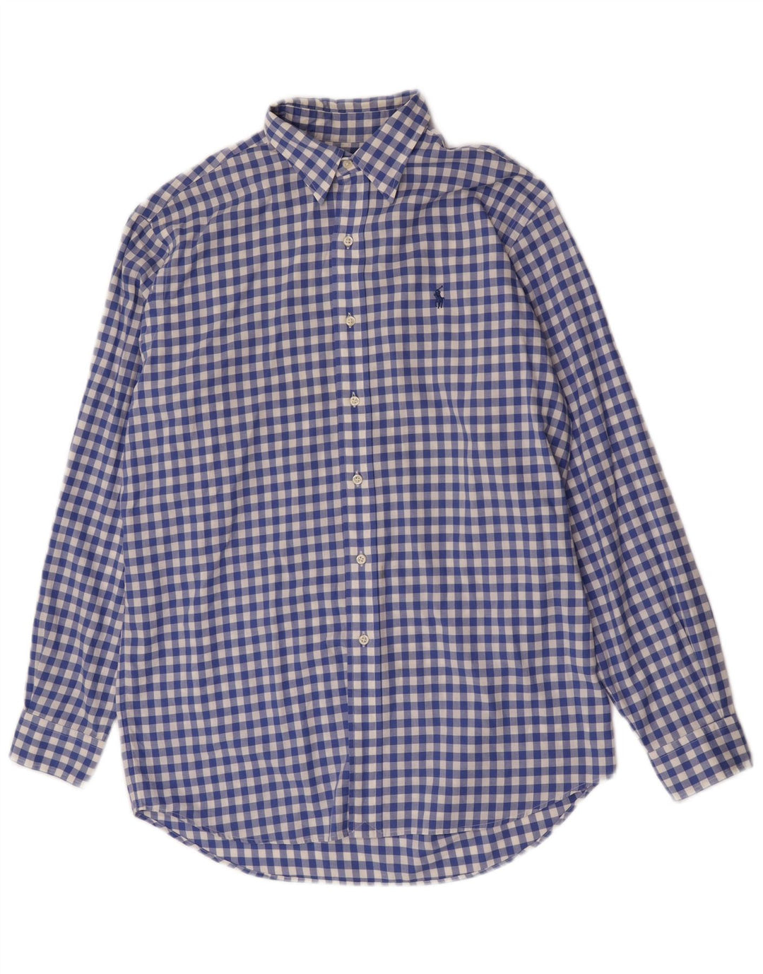 Polo Ralph Lauren Camicia Lowell da uomo in cotone a quadretti blu medio