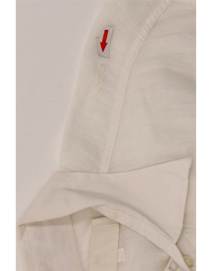 Camicia Etro Uomo 2XL Lino Bianco