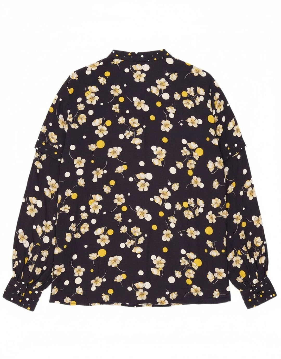 Camicia pullover da donna Penny Black UK 16 Grande viscosa floreale blu navy