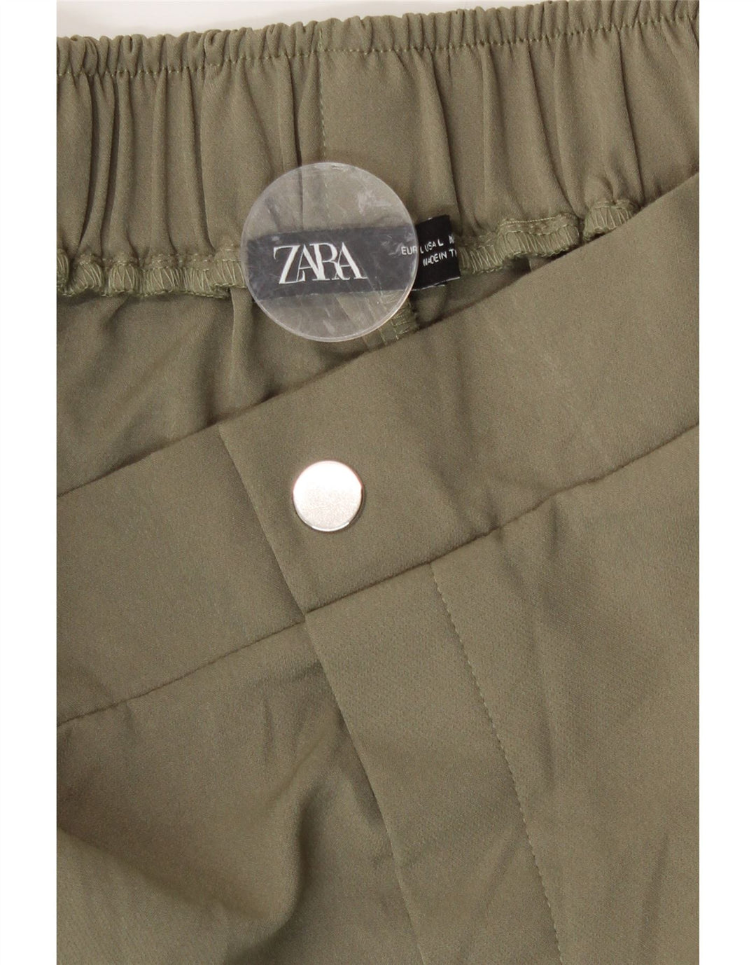 Pantaloni cargo da jogging da donna Zara grandi W32 L26 kaki