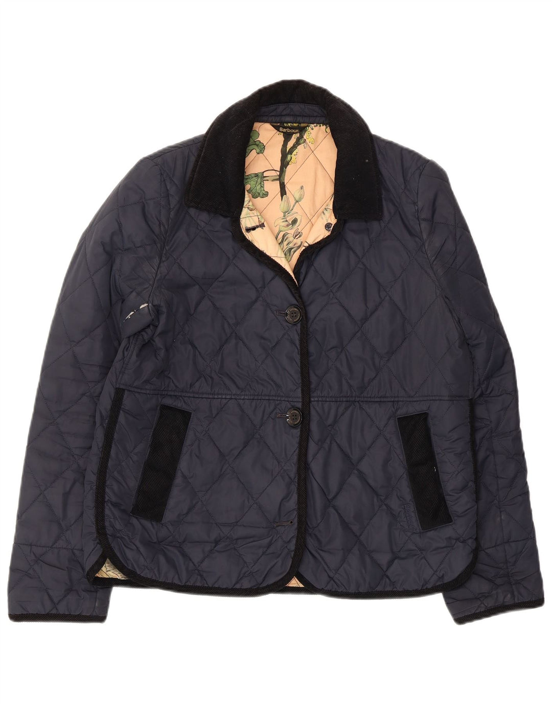 Giacca trapuntata da donna Barbour UK 12 medio blu navy