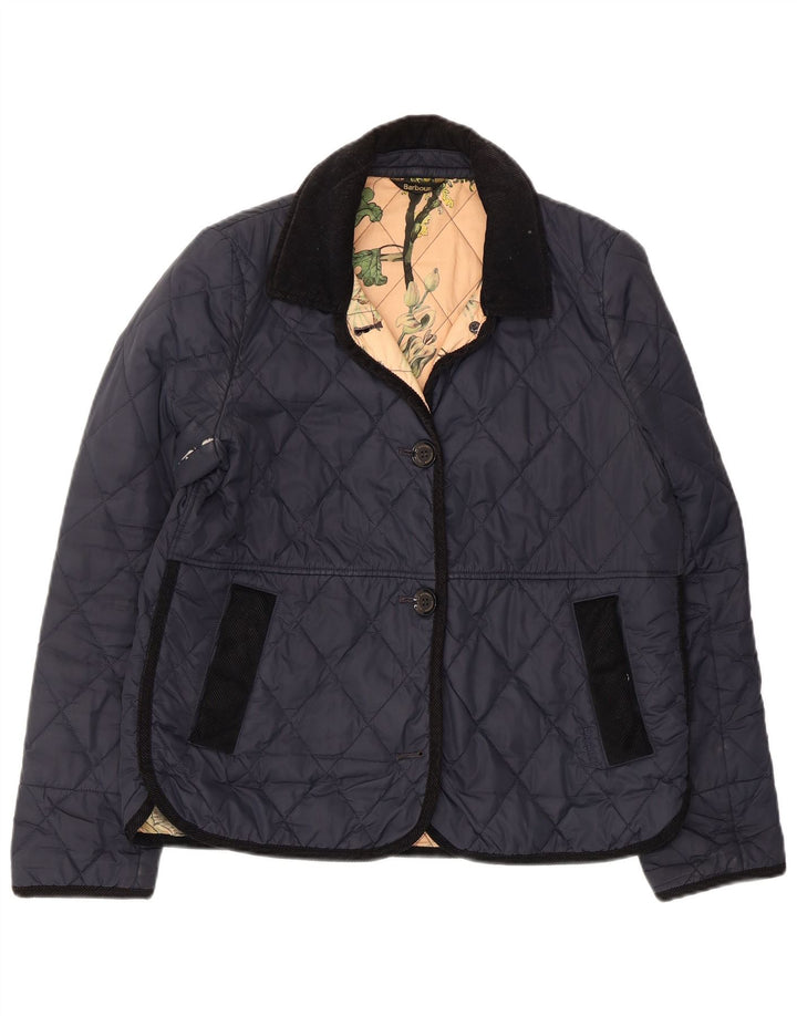 Giacca trapuntata da donna Barbour UK 12 medio blu navy