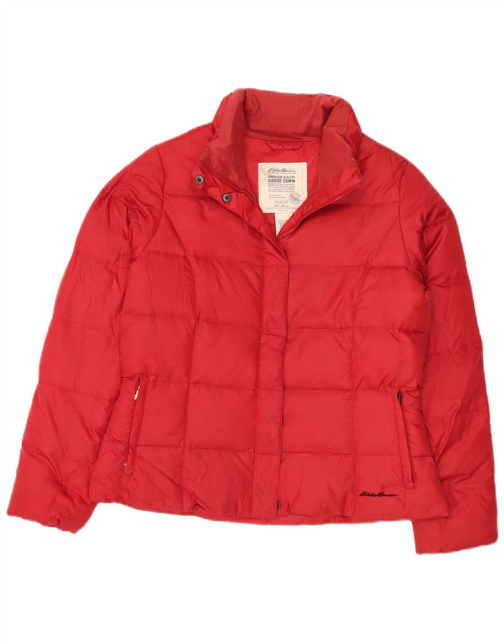 Giacca imbottita da donna Eddie Bauer UK 16 grande poliestere rosso