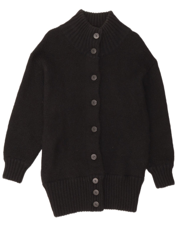 Maglione cardigan da donna vintage UK 18 XL Mohair nero