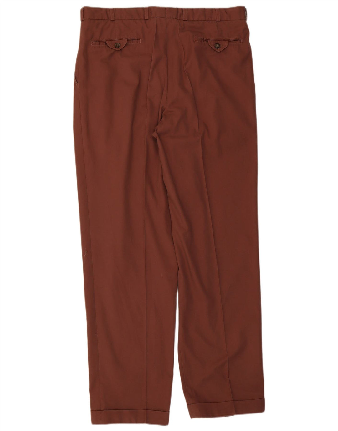 Pantaloni da abito vintage da uomo con pegging W34 L32 Marrone