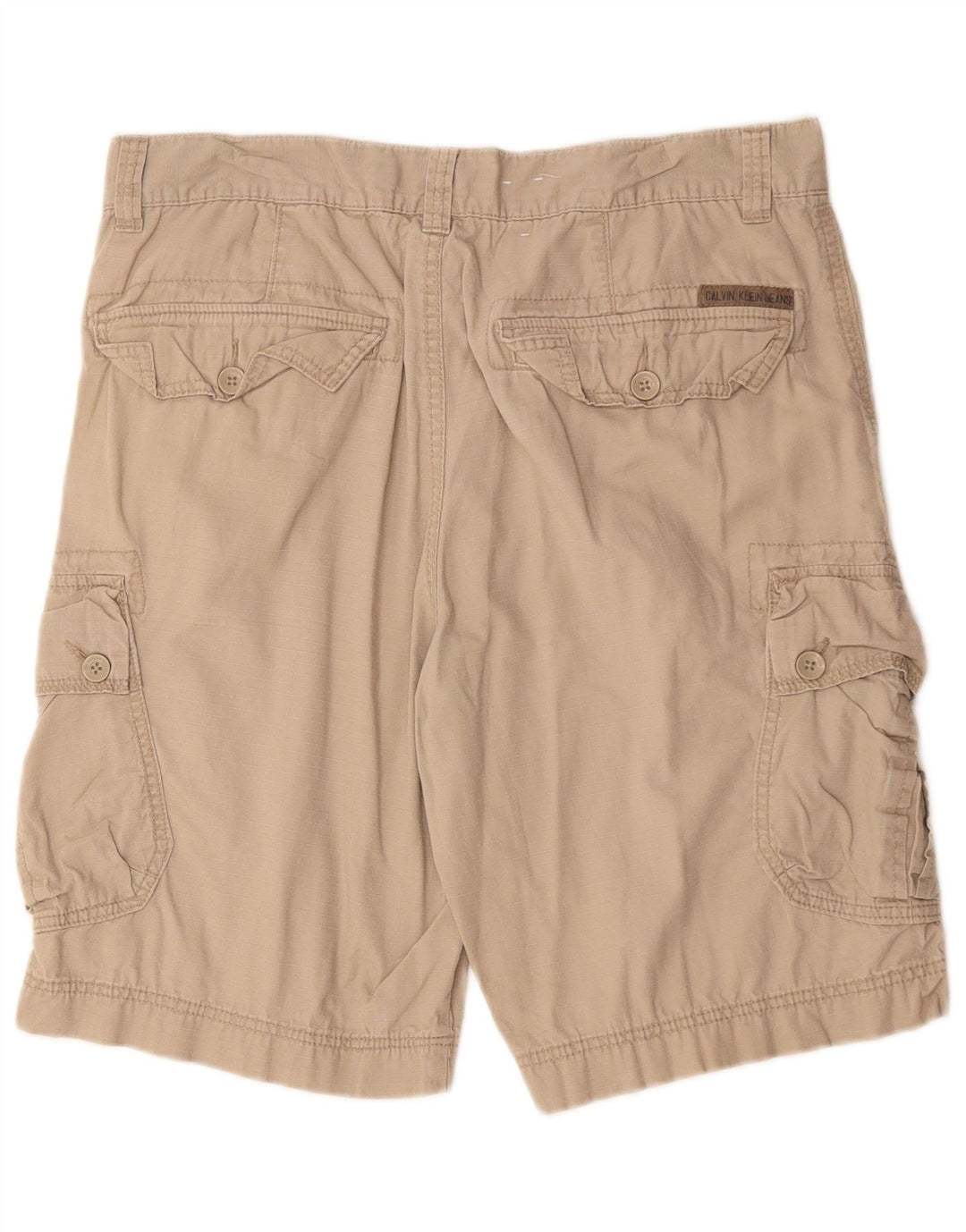 Pantaloncini cargo da uomo Calvin Klein W34 Large in cotone beige