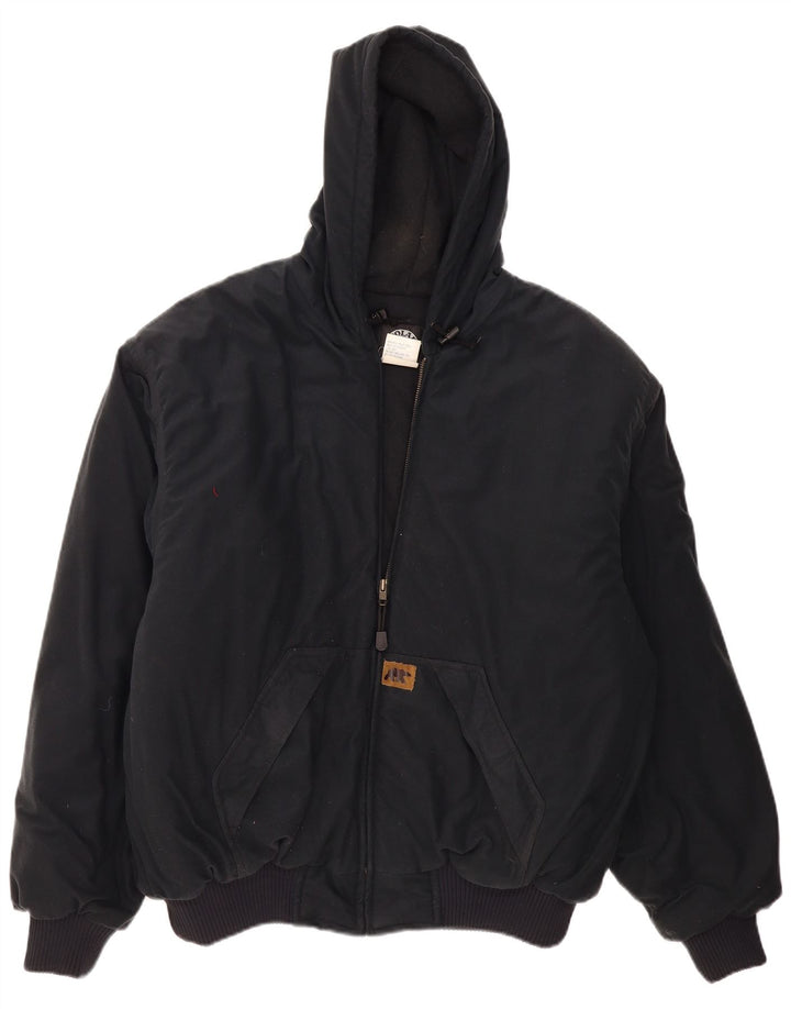 Giacca imbottita con cappuccio da uomo Polar King UK 42 XL poliestere blu navy
