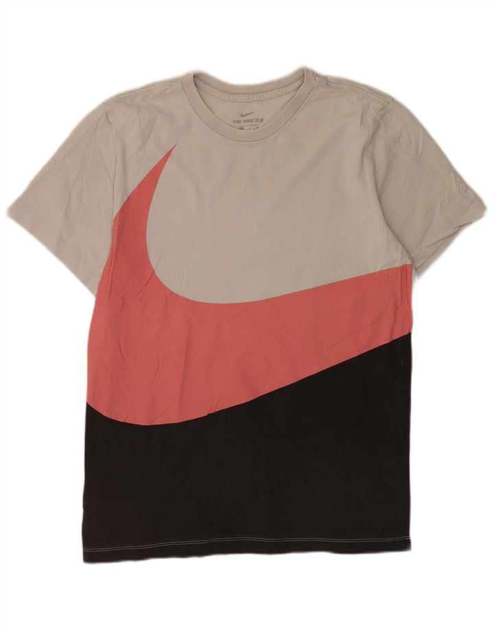 T-shirt da uomo Nike Top Large grigia color block