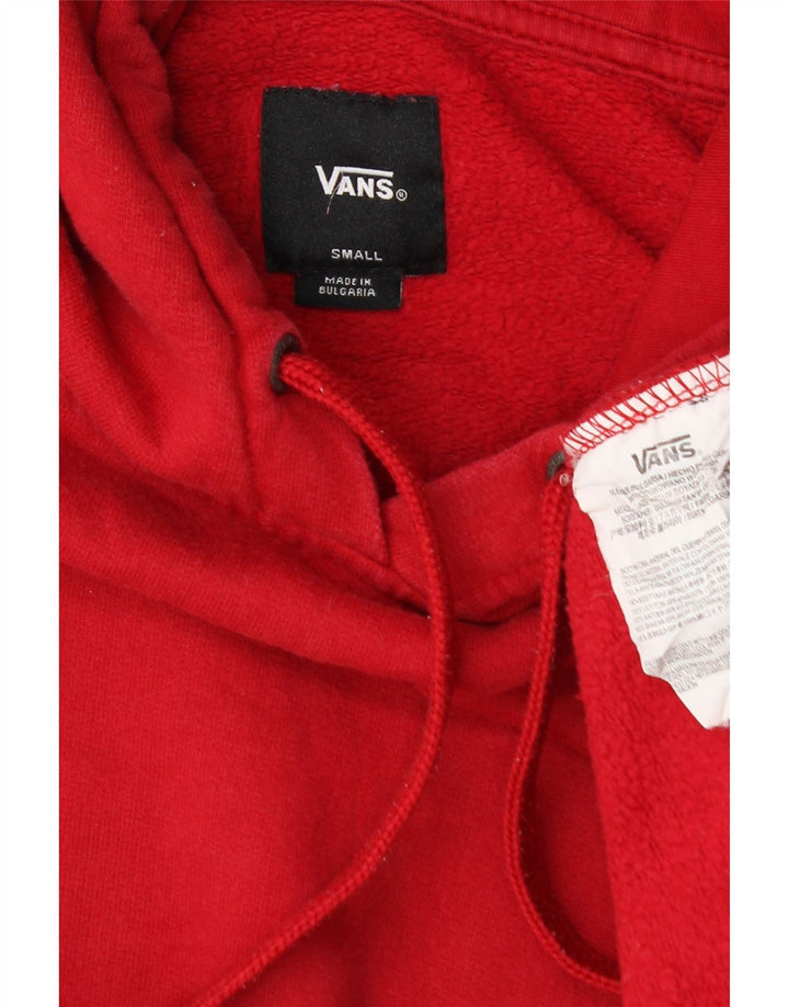 Felpa con cappuccio grafica da uomo VANS piccola in cotone rosso