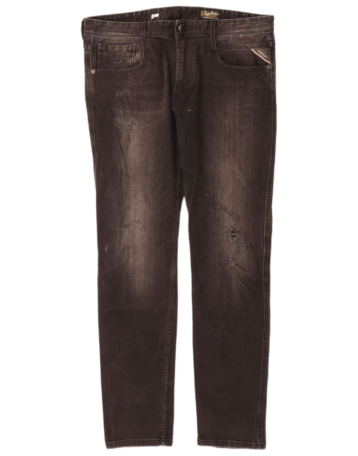 Jeans slim invecchiati Replay da donna W34 L32 neri