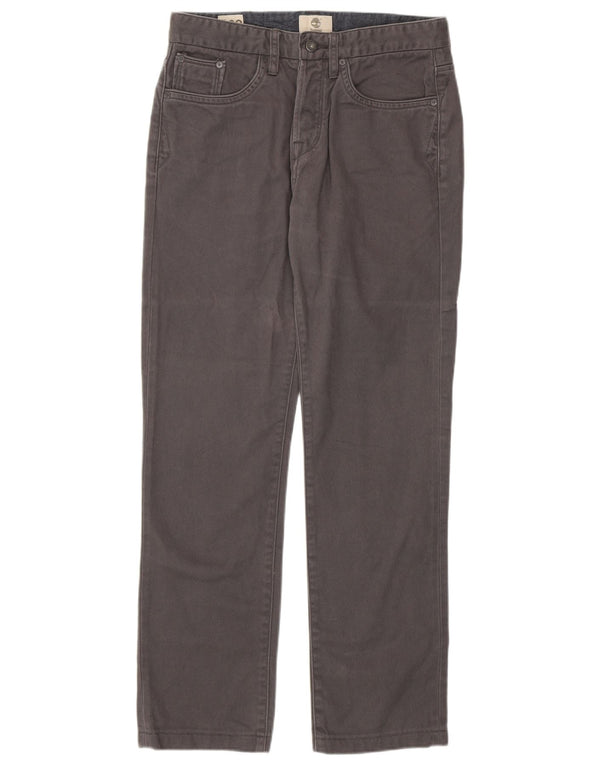 Pantaloni casual dritti da uomo Timberland W29 L29 cotone grigio