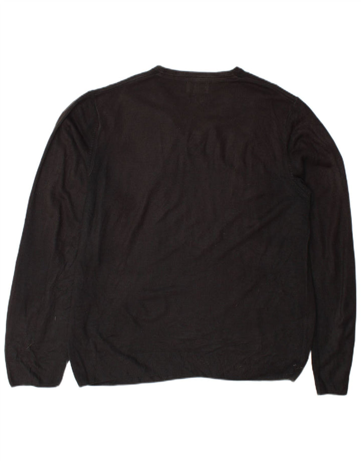 Maglione da uomo con scollo a V Marks & Spencer grande acrilico nero